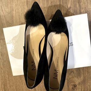 Neiman Marcus Black Suede Heels